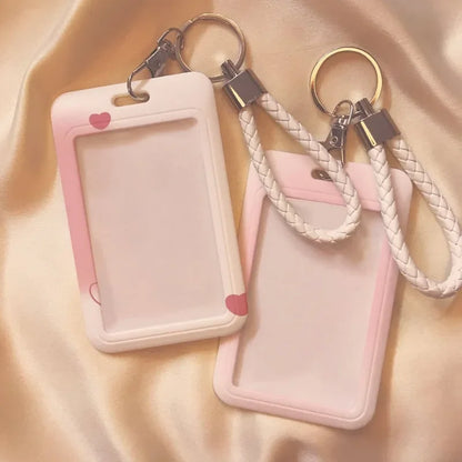 1 Piece Gradient Pink Color Kpop Photocard Holder